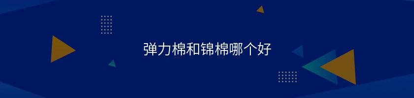 彈力棉和錦棉哪個(gè)好